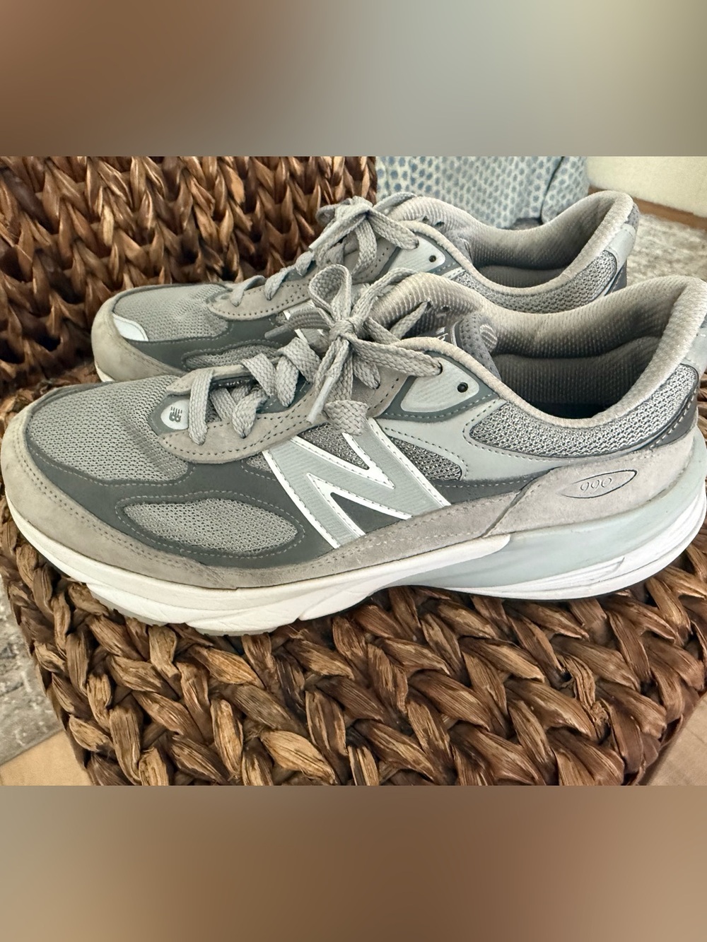 New Balance Gray and White Running Sneakers